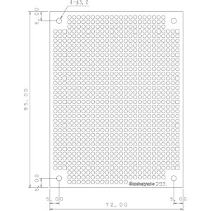 画像: ユニバーサル基板 片面・紙フェノール1.6t・95×72mm