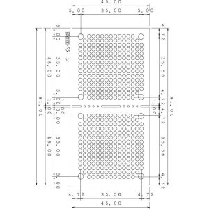 画像: ユニバーサル基板 両面・ガラスコンポジット（スルーホール）1.6t・91×45mm