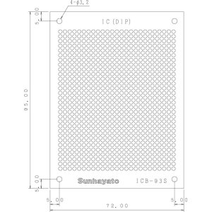 画像: ユニバーサル基板 片面・紙フェノール1.6t・95×72mm