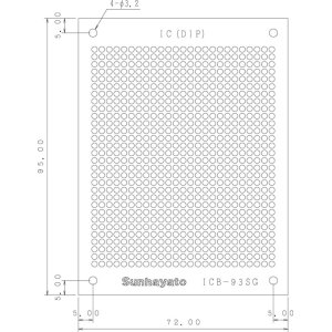 画像: ユニバーサル基板 片面・ガラスコンポジット1.2t・95×72mm