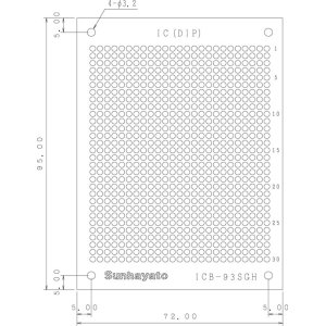 画像: ユニバーサル基板 両面・ガラスエポキシ1.6t・95×72mm