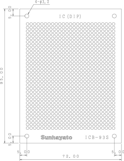 画像1: ユニバーサル基板 片面・紙フェノール1.6t・95×72mm