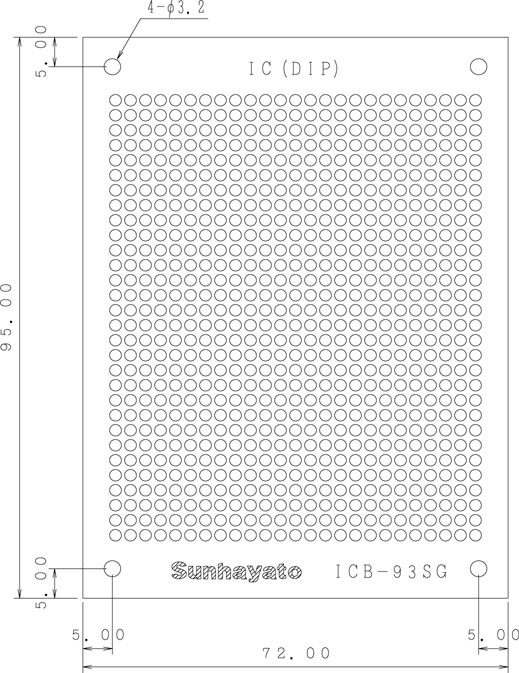 画像1: ユニバーサル基板 片面・ガラスコンポジット1.2t・95×72mm
